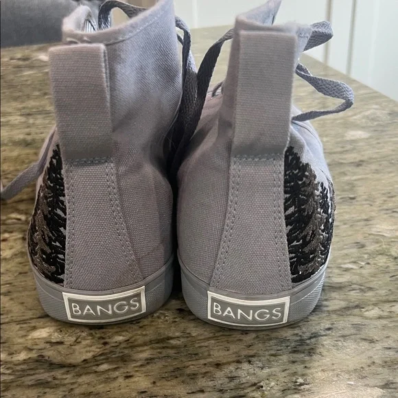 BANGS Shoes Hi Top Carolina Trees BLUE/GRAY Sneakers Unisex US M9 W10.5 - Picture 8 of 8